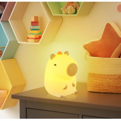 Globo - LED RGBW Stmívatelné nabíjecí dětské noční světlo LED/1,5W/5V 1200 mAh kapybara