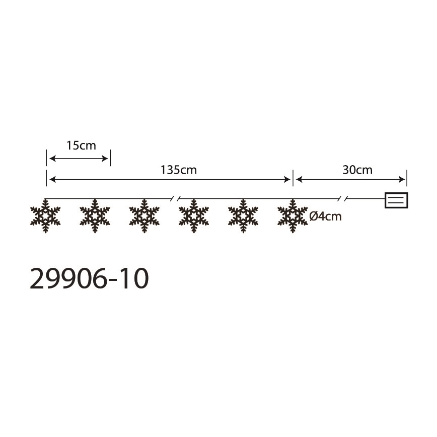 Globo 29906-10 - LED Dekorační řetěz 10xLED/0,03W/2xAA