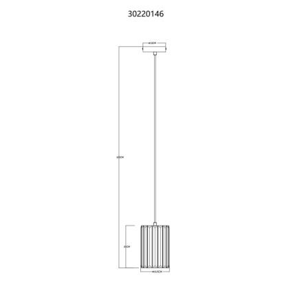 Globo - Lustr na lanku 1xE27/60W/230V pr. 13,5 cm