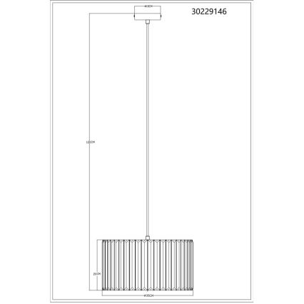 Globo - Lustr na lanku 1xE27/60W/230V pr. 35 cm