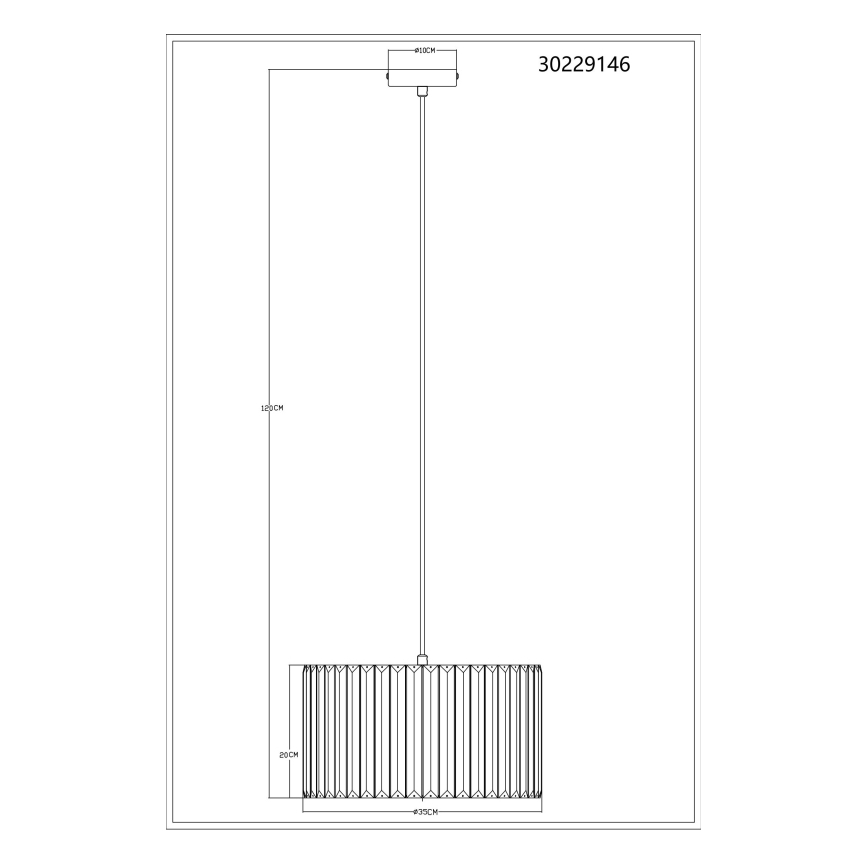 Globo - Lustr na lanku 1xE27/60W/230V pr. 35 cm