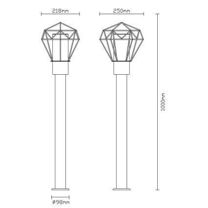 Globo - Venkovní lampa 1xE27/15W/230V IP44