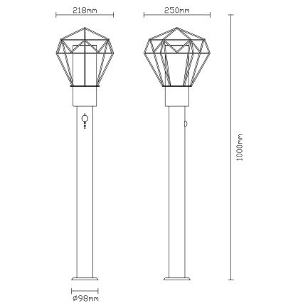 Globo - Venkovní lampa se senzorem 1xE27/15W/230V IP44