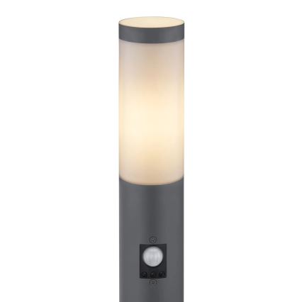 Globo - Venkovní lampa se senzorem 1xE27/15W/230V IP44 80 cm antracit