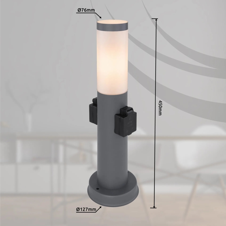 Globo 3158AK - Venkovní lampa s 2 zásuvkami BOSTON 1xE27/23W/230V IP44
