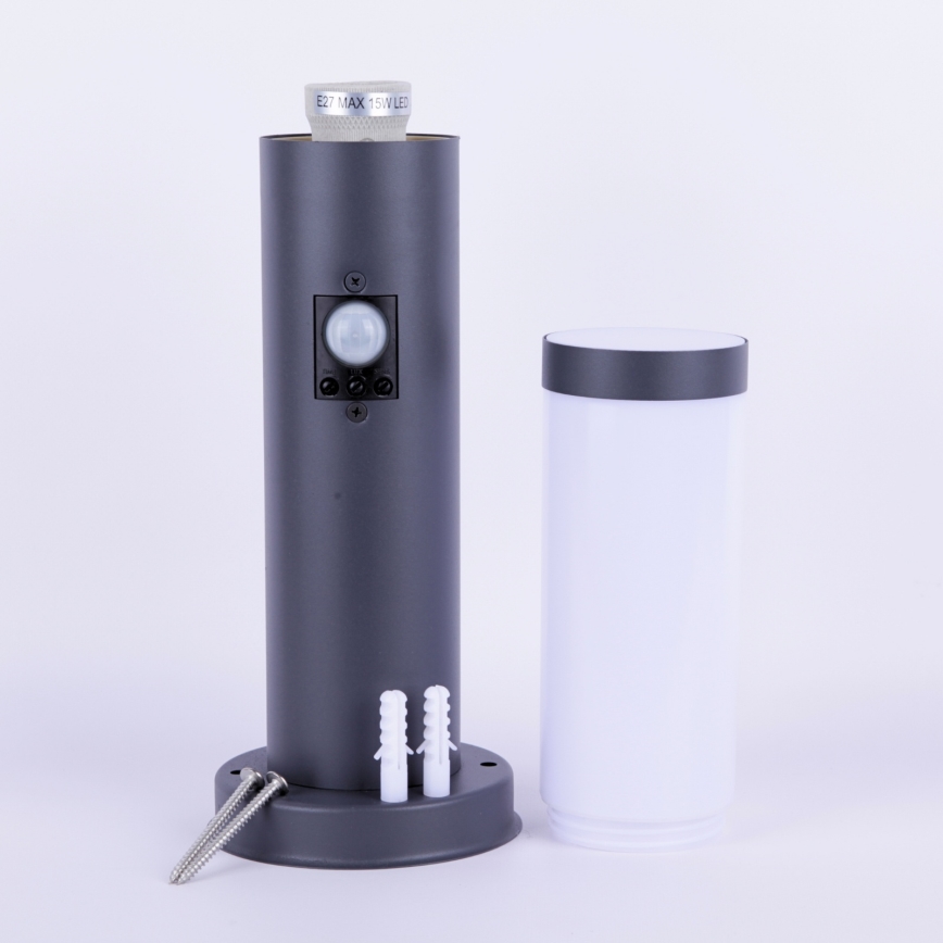 Globo - Venkovní lampa se senzorem 1xE27/15W/230V 45 cm IP44