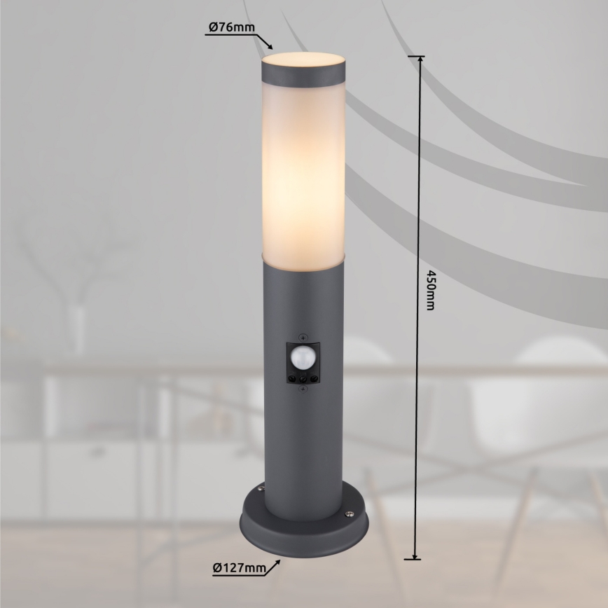 Globo - Venkovní lampa se senzorem 1xE27/15W/230V 45 cm IP44