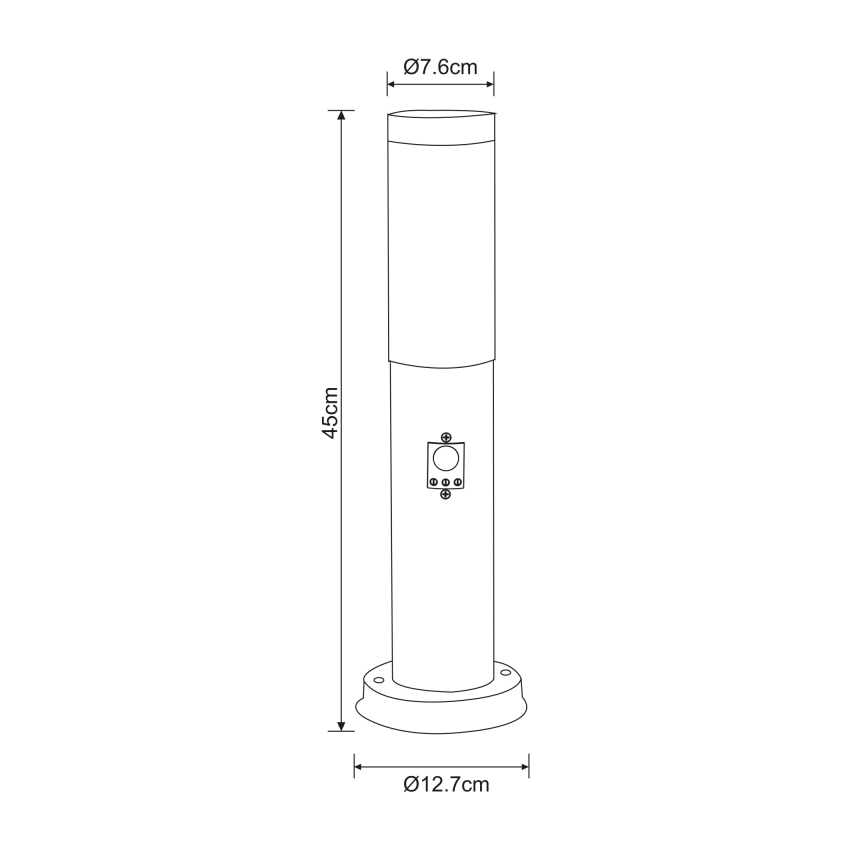 Globo - Venkovní lampa se senzorem 1xE27/60W/230V 45 cm IP44