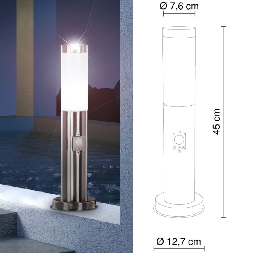 Globo 3158S - Venkovní lampa se senzorem DACIA E27/60W/230V