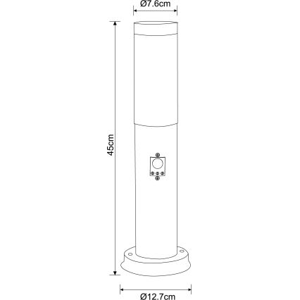 Globo - LED Venkovní lampa se senzorem 1xE27/8,8W/230V IP44