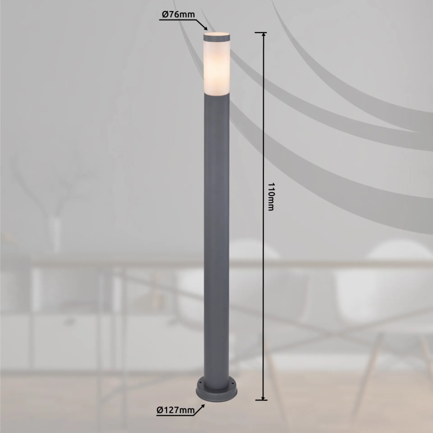 Globo - Venkovní lampa 1xE27/60W/230V IP44 110 cm antracit