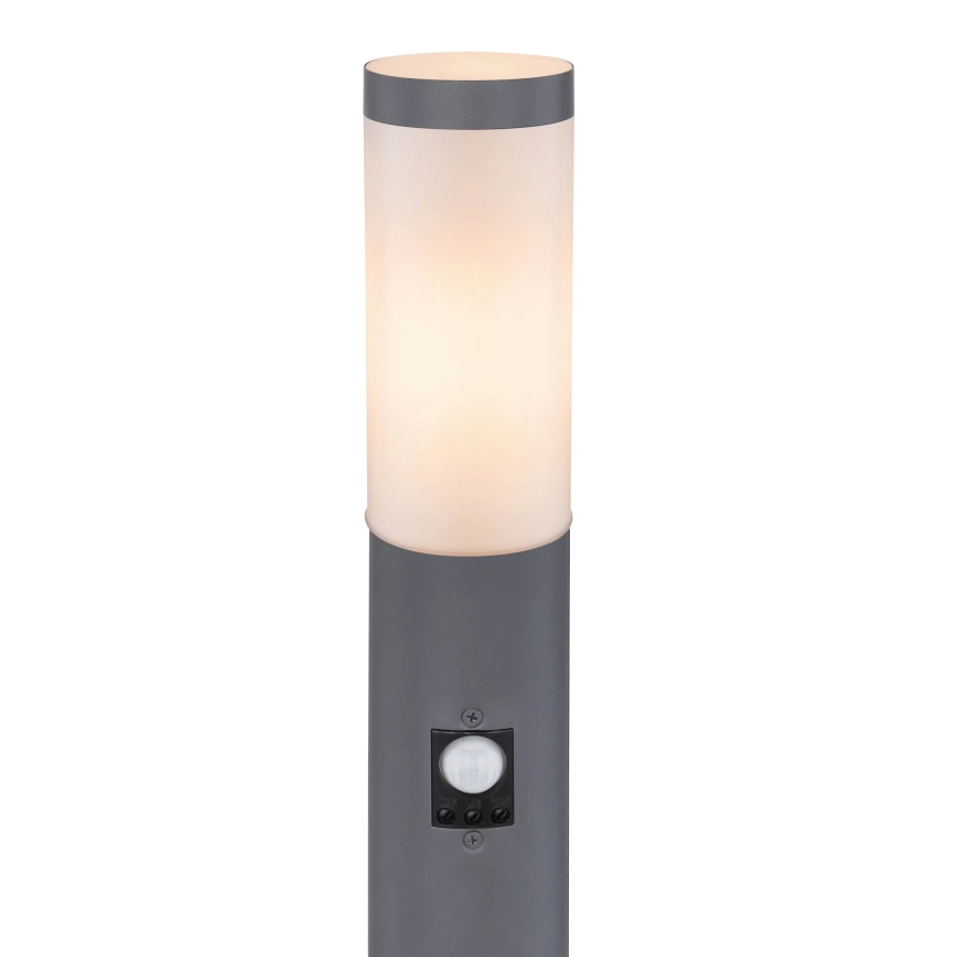 Globo - Venkovní lampa se senzorem 1xE27/15W/230V IP44 110 cm antracit