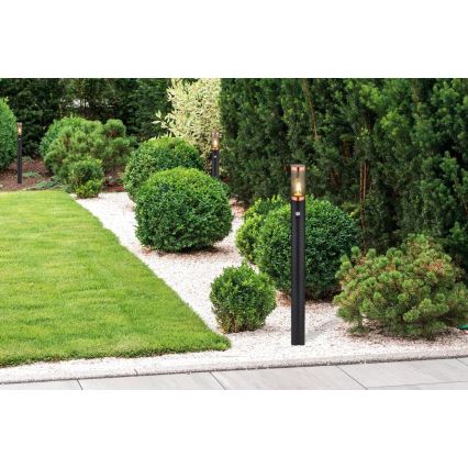 Globo - Venkovní lampa se senzorem 1xE27/15W/230V IP44 110 cm černá/měď
