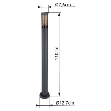 Globo - Venkovní lampa 1xE27/23W/230V 110 cm IP44