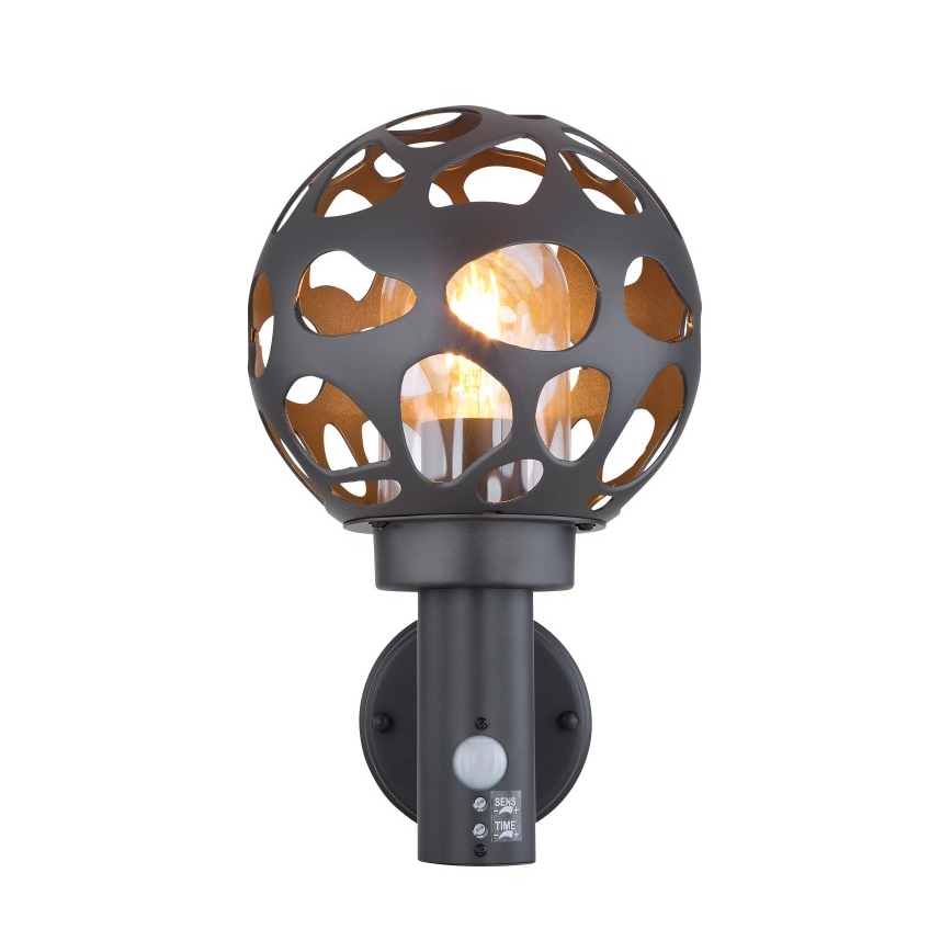 Globo - Venkovní nástěnné svítidlo se senzorem 1xE27/15W/230V IP44