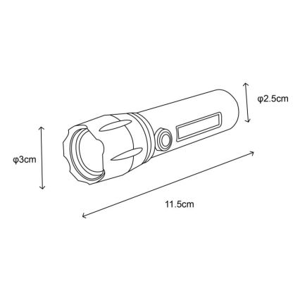 Globo - LED Nabíjecí svítilna LED/3W/5V + COB/3W 5500K 1200 mAh