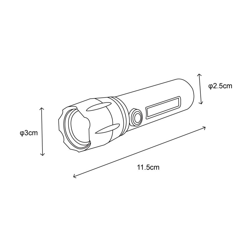Globo - LED Nabíjecí svítilna LED/3W/5V + COB/3W 5500K 1200 mAh