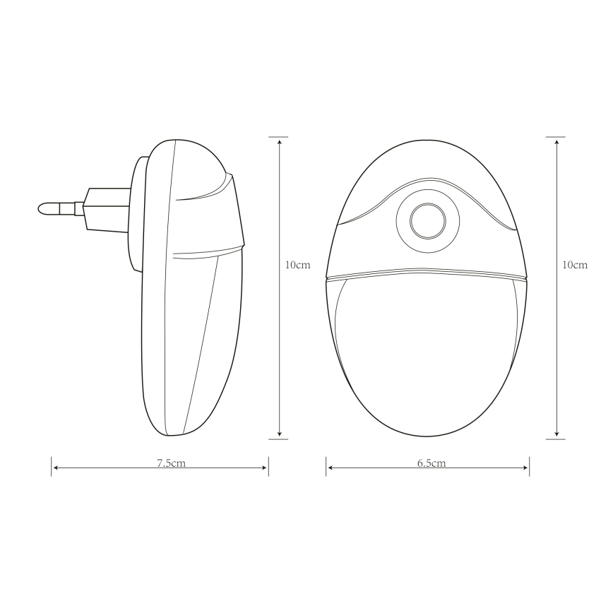 Globo - LED Orientační svítidlo se senzorem do zásuvky 4xLED/0,6W/230V 6500K