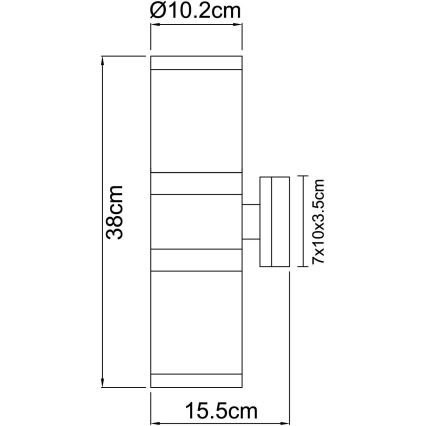 Globo - Venkovní nástěnné svítidlo 2xE27/60W/230V IP44