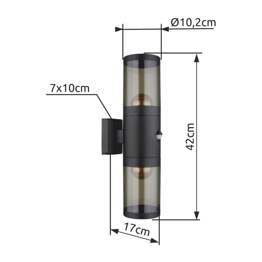 Globo - Venkovní nástěnné svítidlo 2xE27/60W/230V IP44