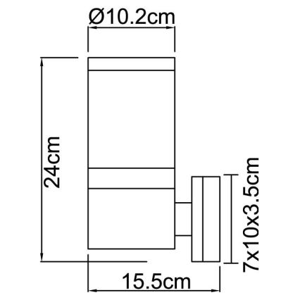 Globo - Venkovní nástěnné svítidlo 1xE27/60W/230V IP44