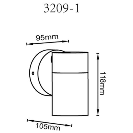 Globo - Nástěnné bodové svítidlo 1xGU10/35W/230V