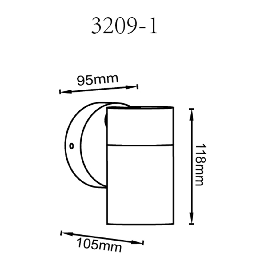 Globo - Nástěnné bodové svítidlo 1xGU10/35W/230V