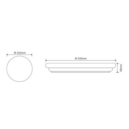 Globo 32118-24 - LED Venkovní stropní svítidlo DORI 1xLED/24W/230V IP54