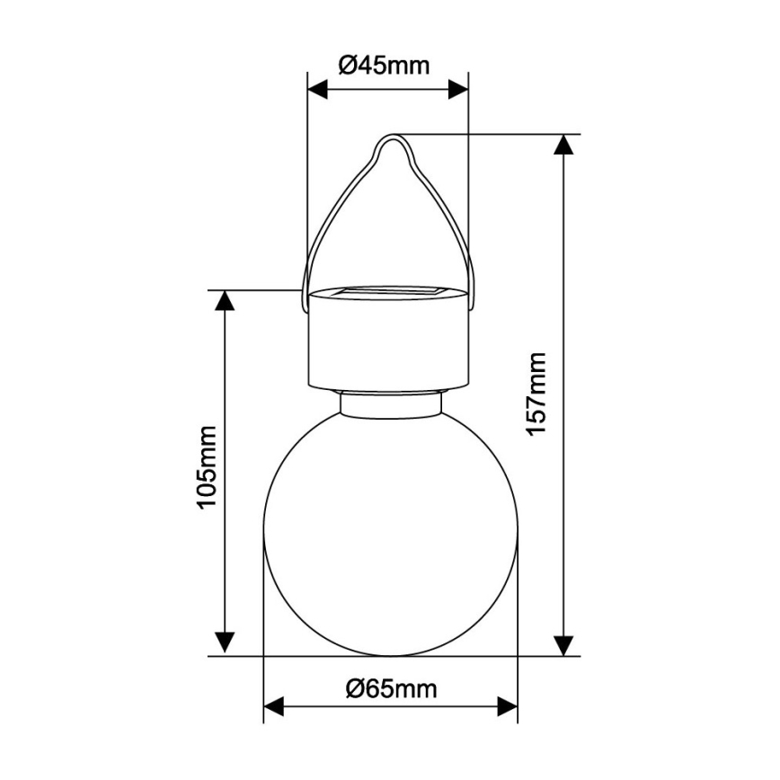 Globo 33056 - Solární svítidlo 1xLED/0,06W/3,2V IP44 400 mAh