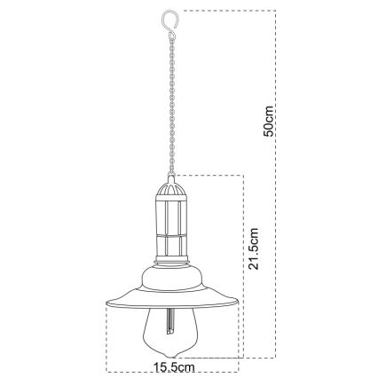 Globo - LED Solární lustr na řetězu LED/0,06W/1,2V IP44 150 mAh