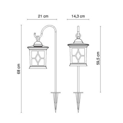 Globo - LED Solární lampa LED/0,05W/3,2V IP44 300 mAh