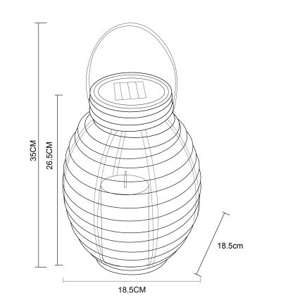 Globo - LED Solární svítidlo LED/0,06W/3,2V IP44 ratan