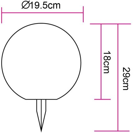 Globo - LED Solární lampa 20xLED/0,06W/3,2V pr. 19,5 cm IP44 600 mAh