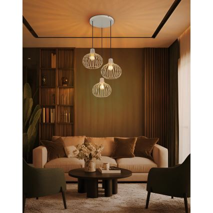 Globo - Lustr na lanku 3xE27/40W/230V béžová