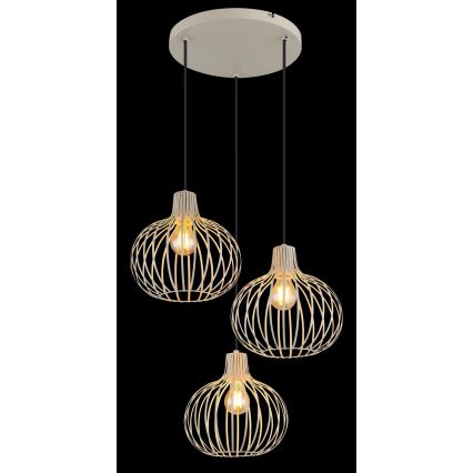 Globo - Lustr na lanku 3xE27/40W/230V béžová