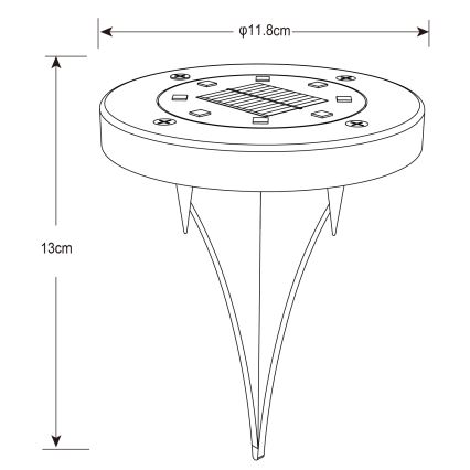 Globo - SADA 2x LED Solární svítidlo LED/0,8W/3V IP44