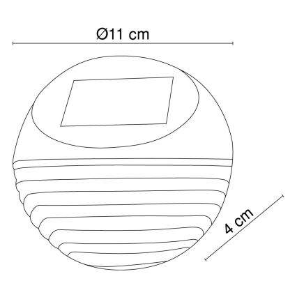 Globo - LED Solární nástěnné svítidlo 2xLED/0,06W/1,2V IP44