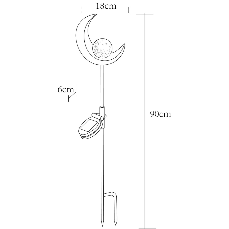 Globo - LED Solární svítidlo LED/0,02W/3V 600mAh IP44 bronz