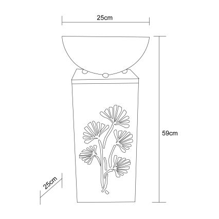 Globo - LED Solární svítidlo s květináčem LED/3V IP44 300 mAh
