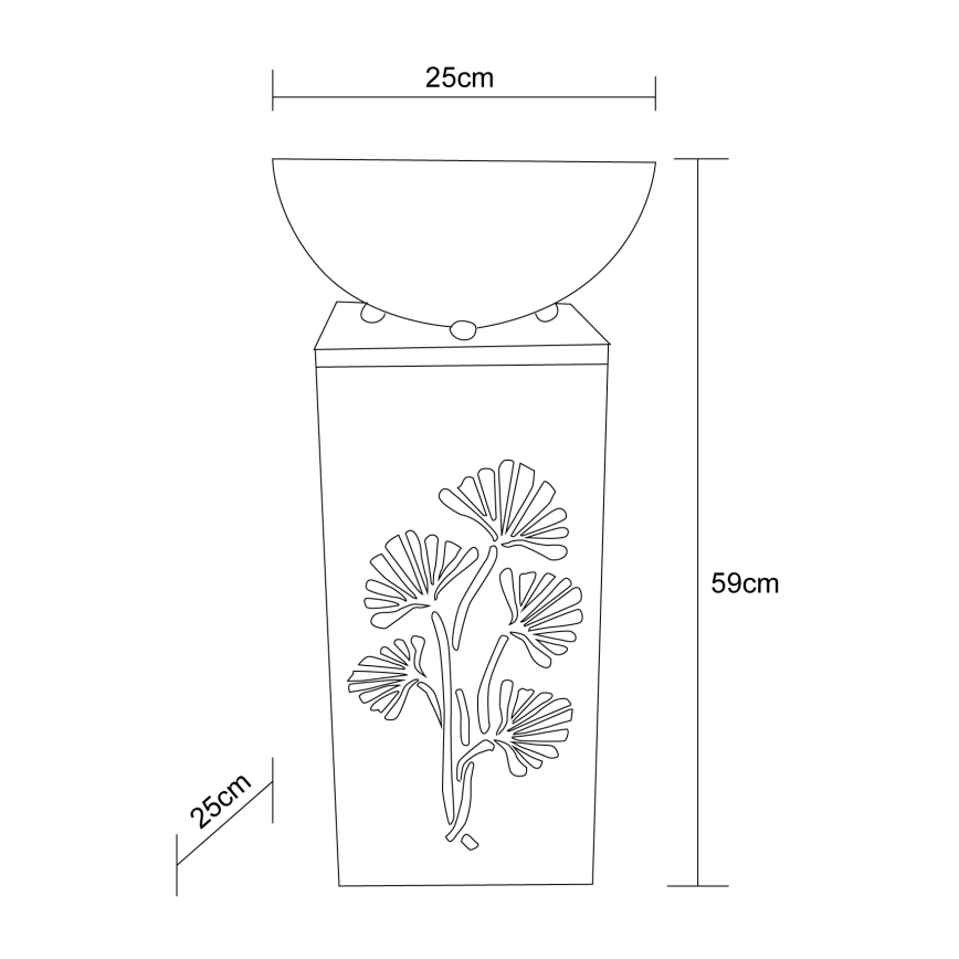 Globo - LED Solární svítidlo s květináčem LED/3V IP44 300 mAh