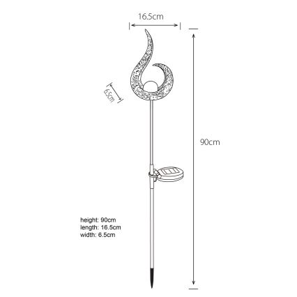 Globo - LED Solární svítidlo LED/0,06W/3,2V 300mAh IP44