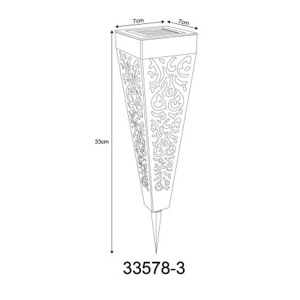 Globo - SADA 3x LED Solární lampa LED/0,1W/3V IP44