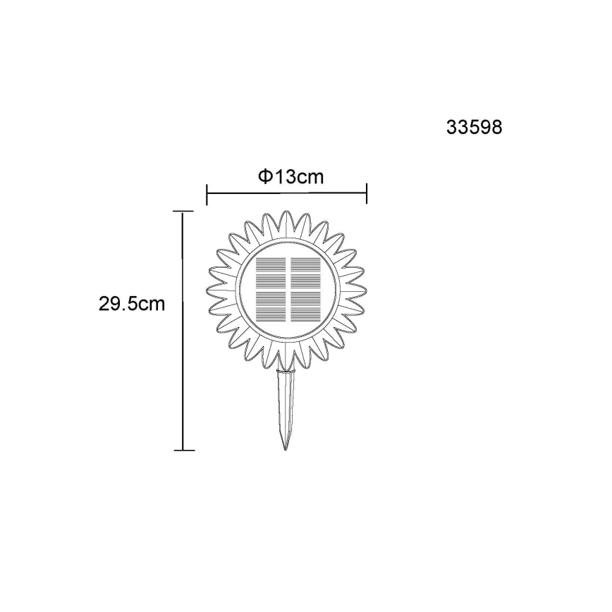 Globo - LED Solární svítidlo LED/0,06W/3V slunečnice IP44 800 mAh