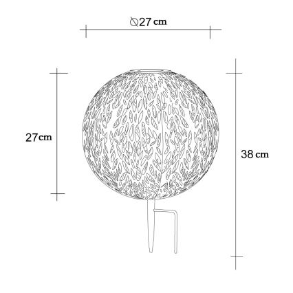 Globo - Solární svítidlo LED/0,06W/1,2V rez IP44 270x380 mm