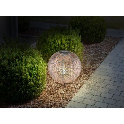 Globo - Solární svítidlo LED/0,06W/1,2V stříbrná IP44 270x380 mm