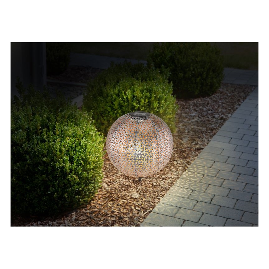 Globo - Solární svítidlo LED/0,06W/1,2V stříbrná IP44 270x380 mm