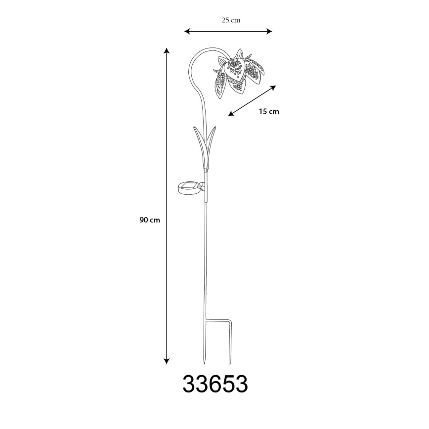 Globo - LED Solární svítidlo LED/3,2V IP44 200 mAh květ