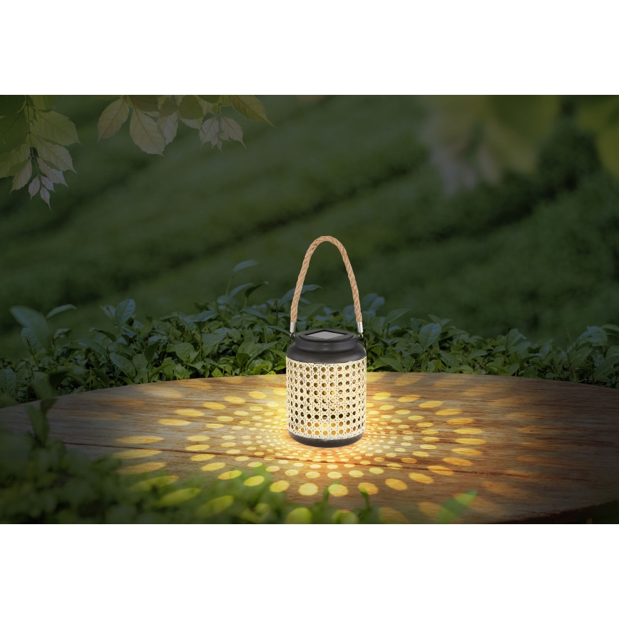 Globo - LED Solární svítidlo LED/0,06W/3V 3000K IP44 bambus