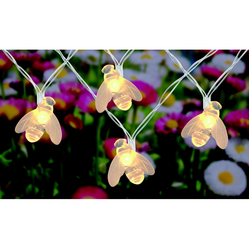 Globo - LED Solární řetěz 20xLED/0,06W/3V IP44