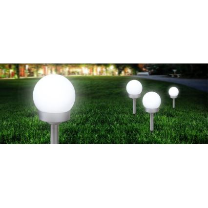 Globo - SADA 3x LED Solární svítidlo LED/0,06W/3V 4000K pr. 10 cm IP44